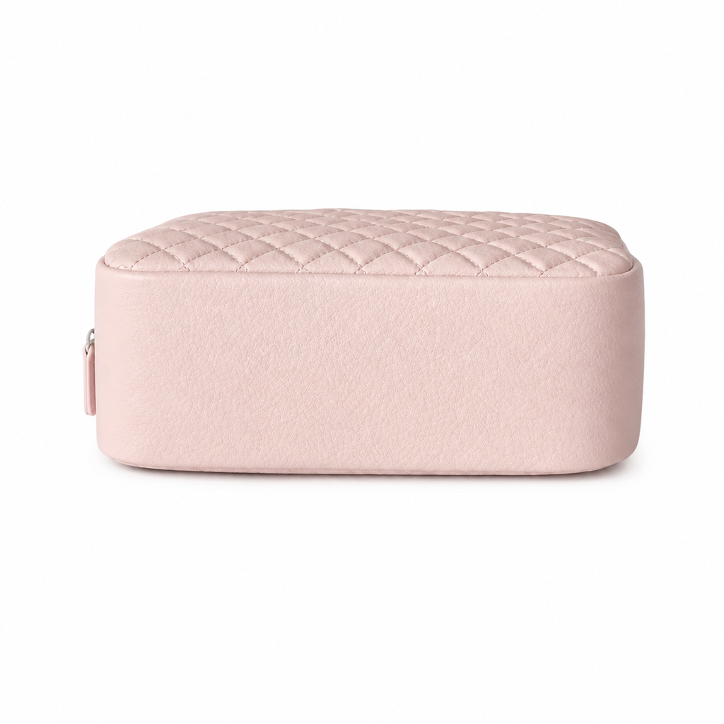 Chanel CC Quilted Vanity Case Bag | Built-In Mirror & Gold Chain — 25cm