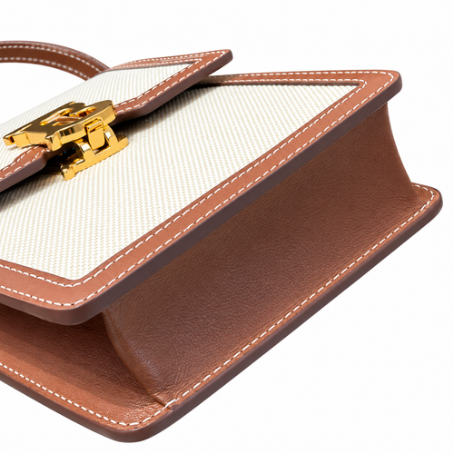 Burberry TB Monogram Cream & Tan Crossbody Bag