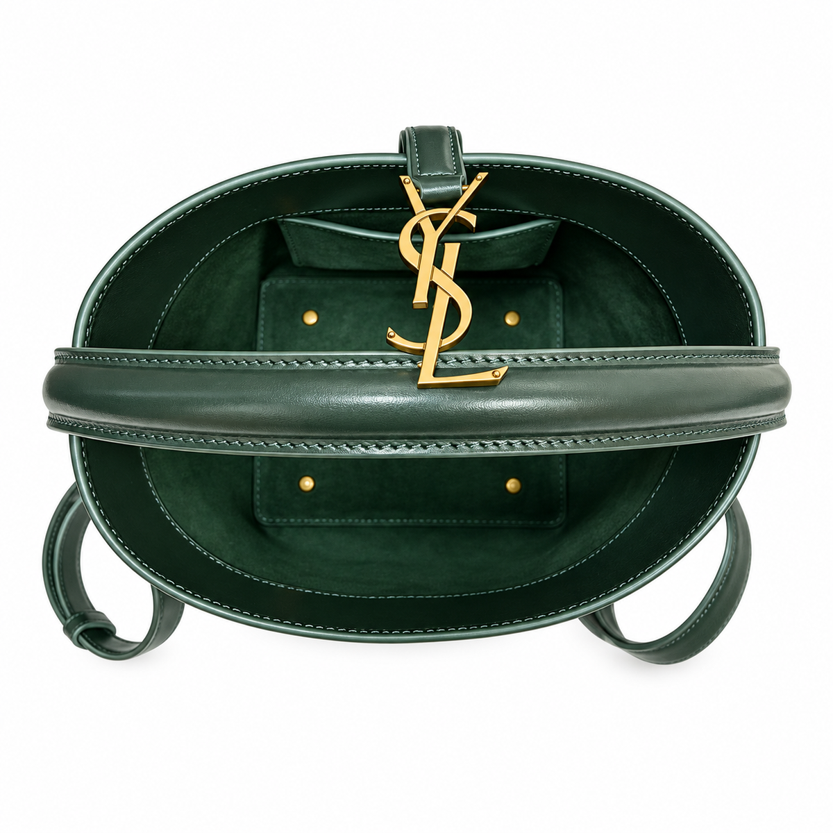 YSL Le 37 Bucket Bag – Forest Green Leather