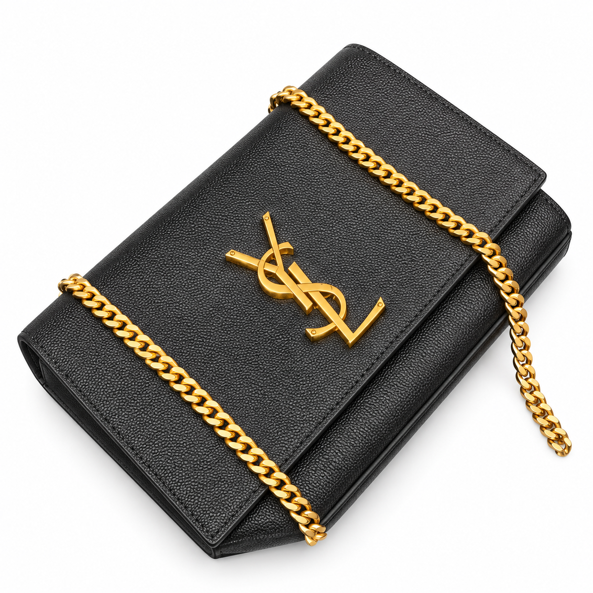 Saint Laurent YSL Kate Small Chain Bag – Black Leather