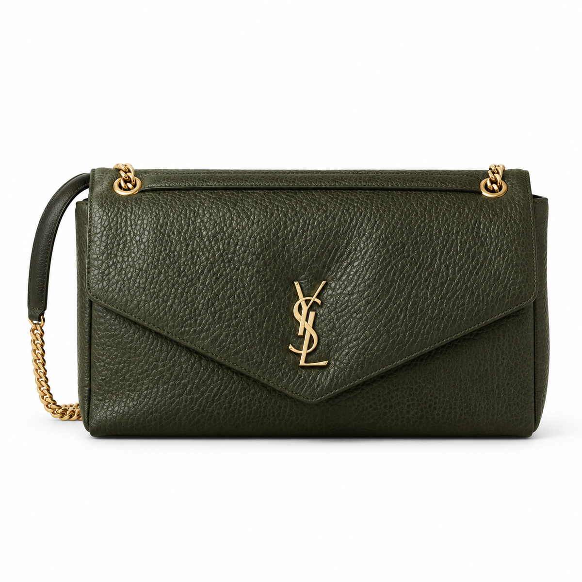 YSL Envelope Chain Bag Khaki