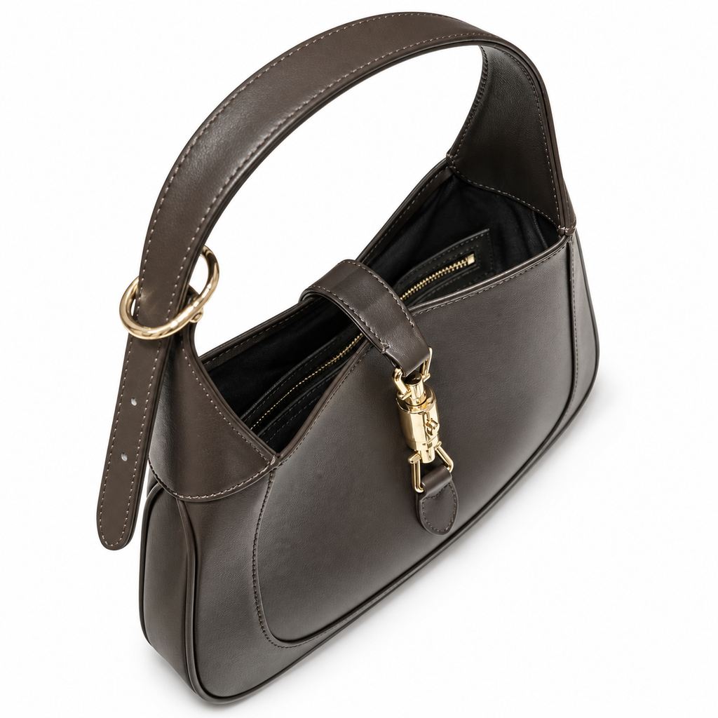 Gucci Jackie 1961 Small Hobo in Dark Chocolate Polished Leather