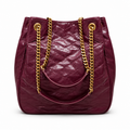 Balenciaga Crush Quilted Tote Bag in Bordeaux