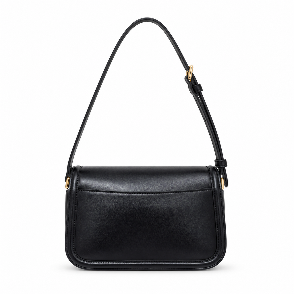 Saint Laurent YSL Solferino Shoulder Bag – Black Leather