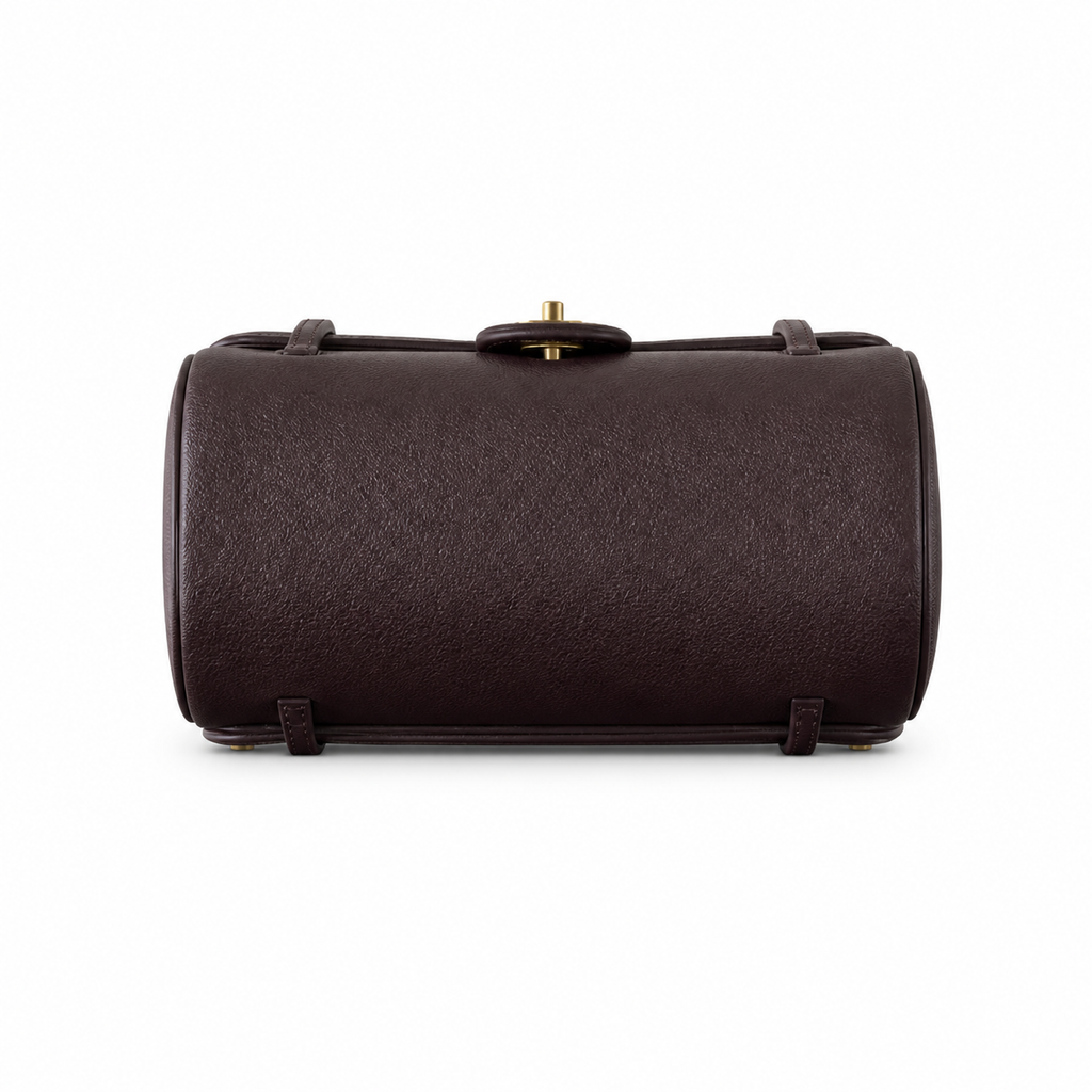 Chanel Dark Chocolate Brown Cylindrical Shoulder Bag | Gold CC — 20cm