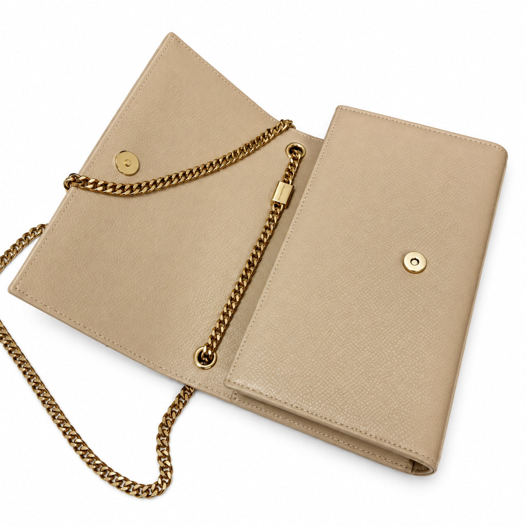 Saint Laurent YSL Kate Tassel Bag – Beige Smooth Leather Gold