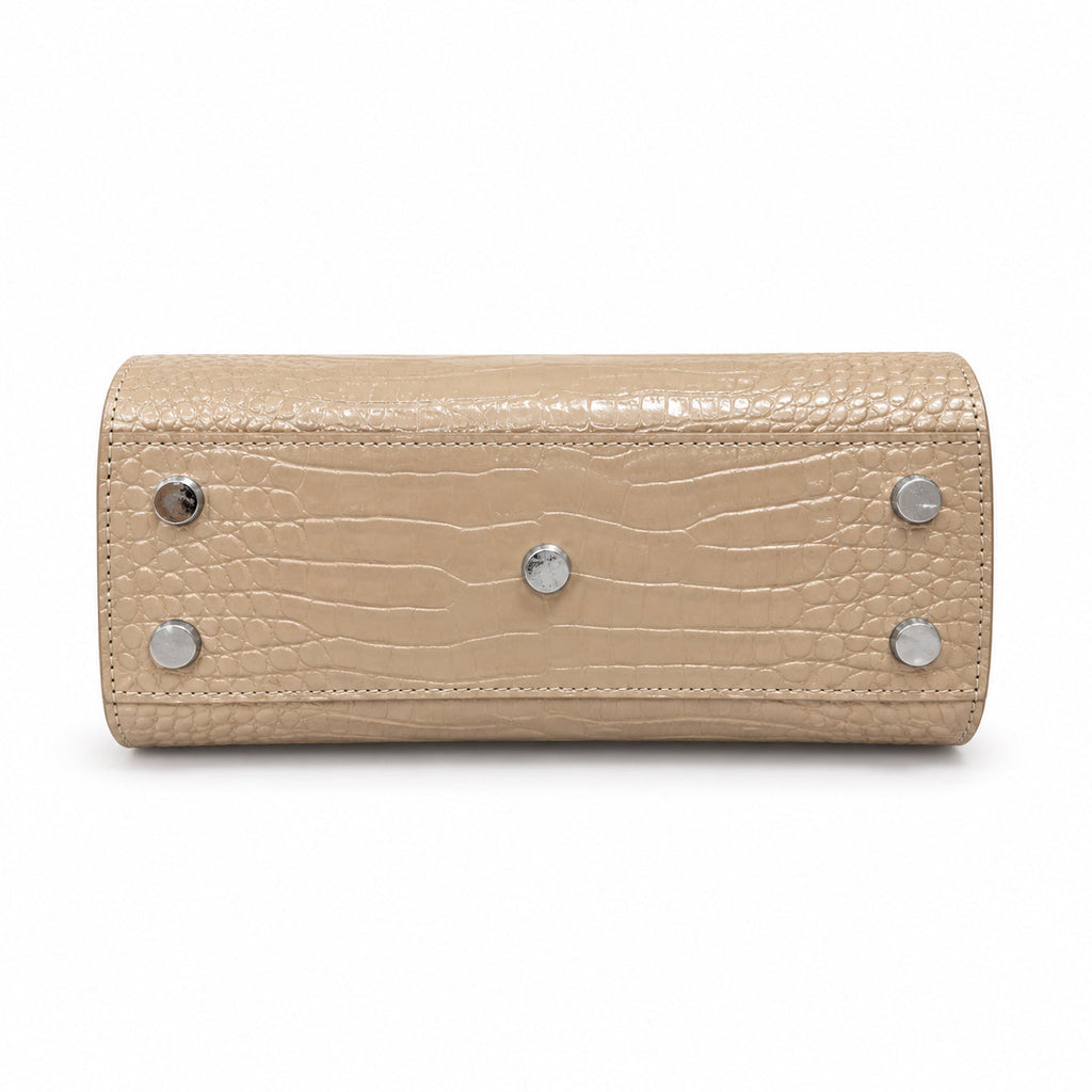 Saint Laurent Sac de Jour Bag – Beige Croc Embossed