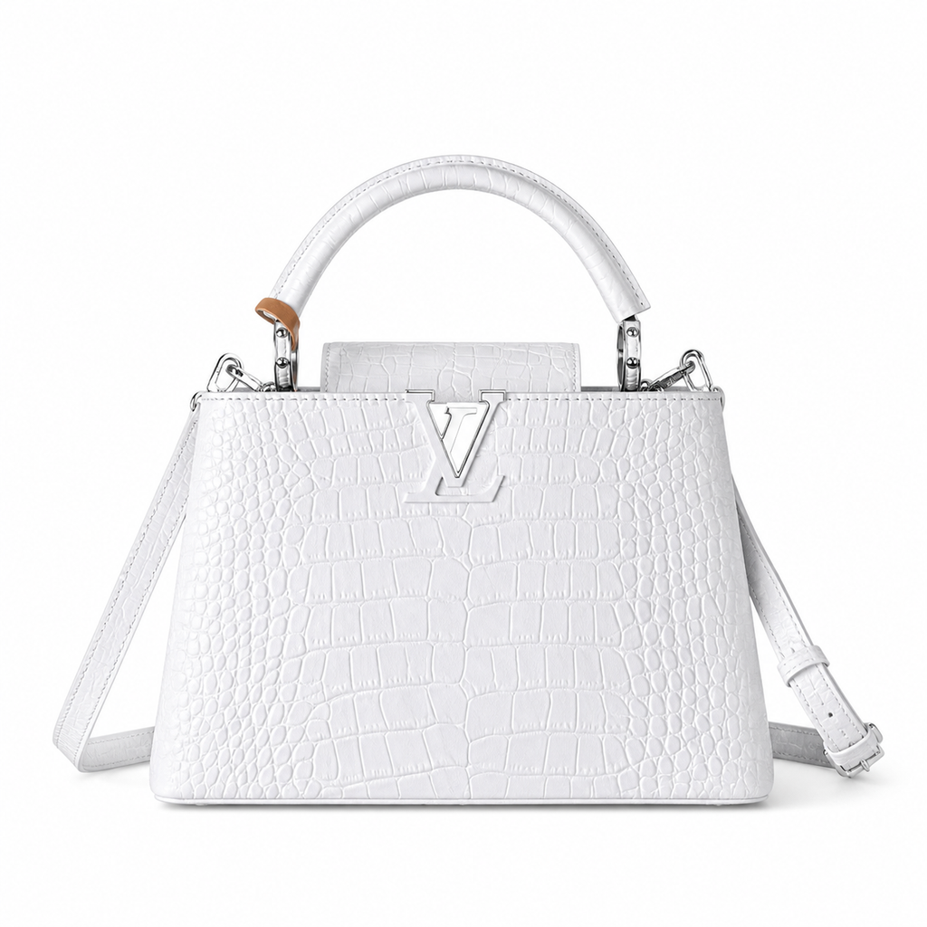 Louis Vuitton Capucines BB – White Crocodile Leather