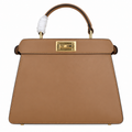 Fendi Peekaboo ISeeU Mini 20cm – Camel Calfskin Crossbody Bag
