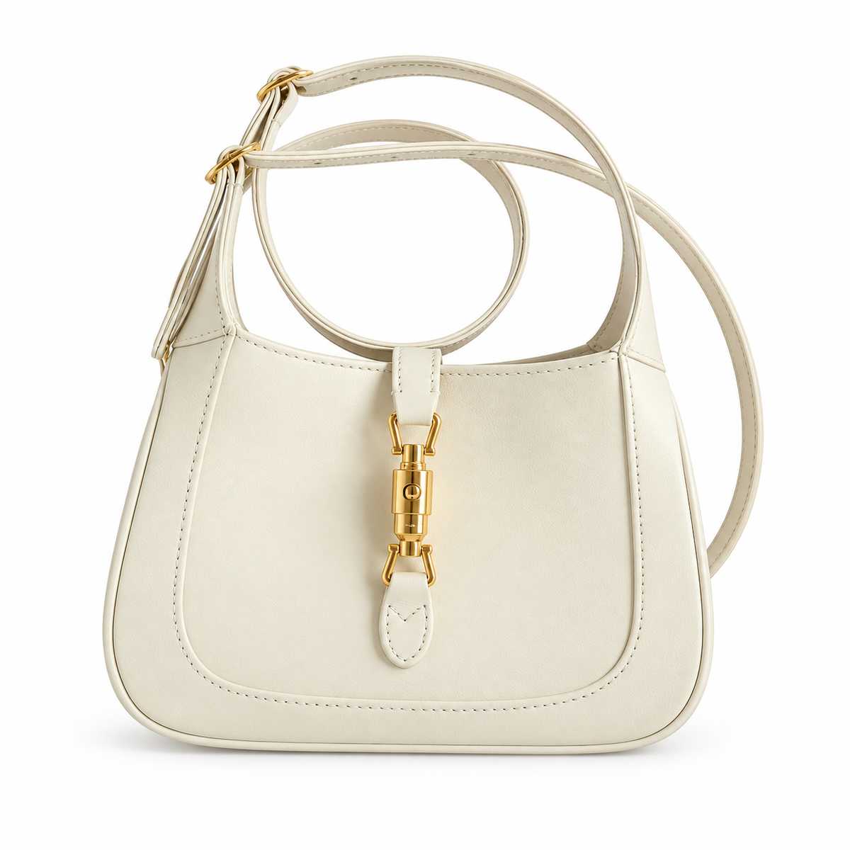 Gucci Jackie 1961 Mini Hobo in Ivory Polished Leather