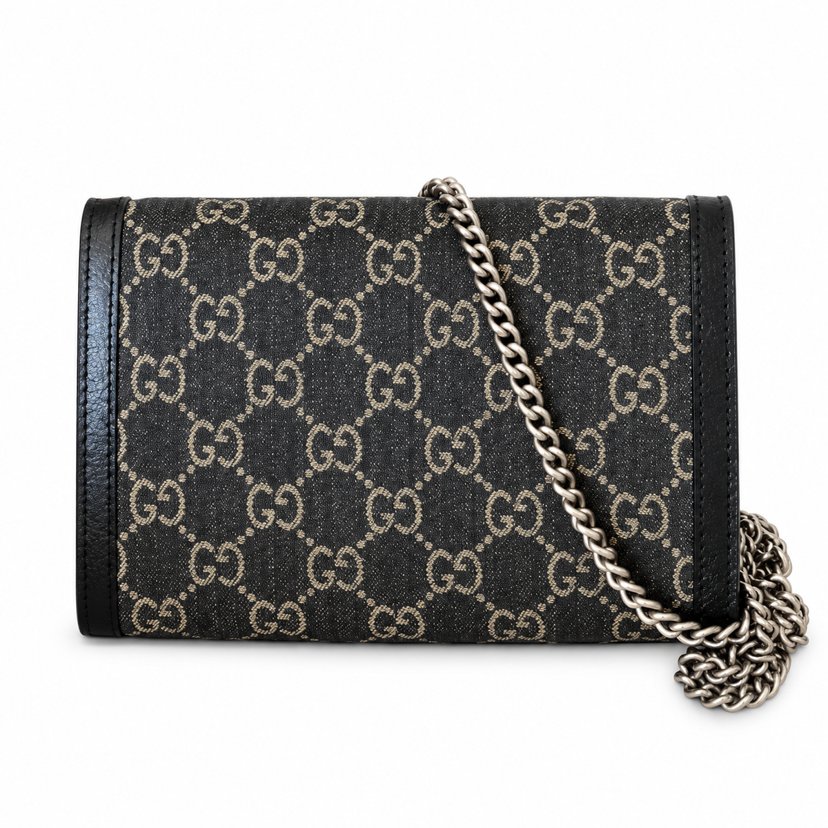 Gucci Dionysus Small Shoulder Bag in Black GG Supreme Canvas
