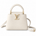 Louis Vuitton Capucines Mini – White Embossed Leather