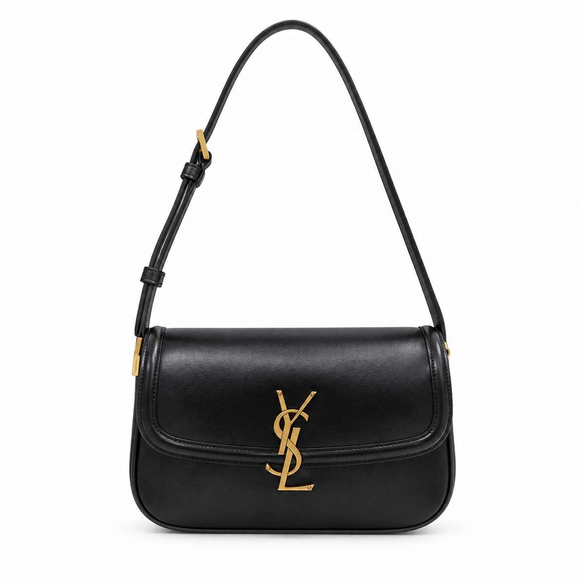 Saint Laurent YSL Solferino Shoulder Bag – Black Leather
