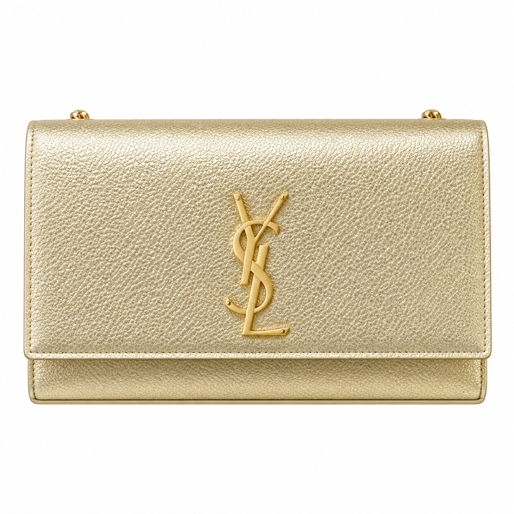 Saint Laurent YSL Kate Chain Bag – Gold Metallic