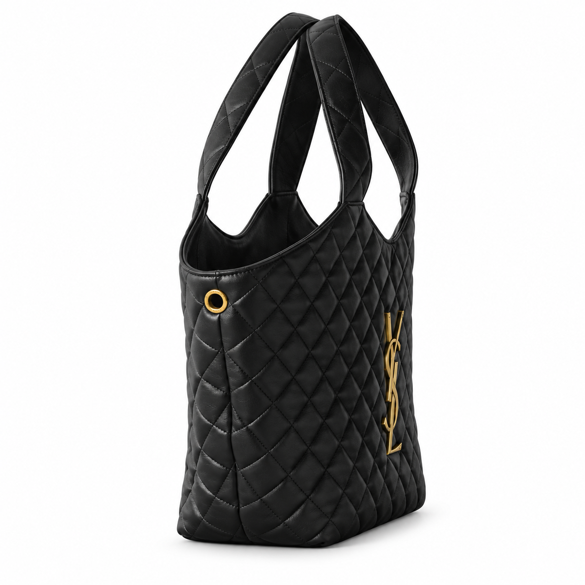 Saint Laurent YSL Icare Maxi Tote – Black Quilted Leather