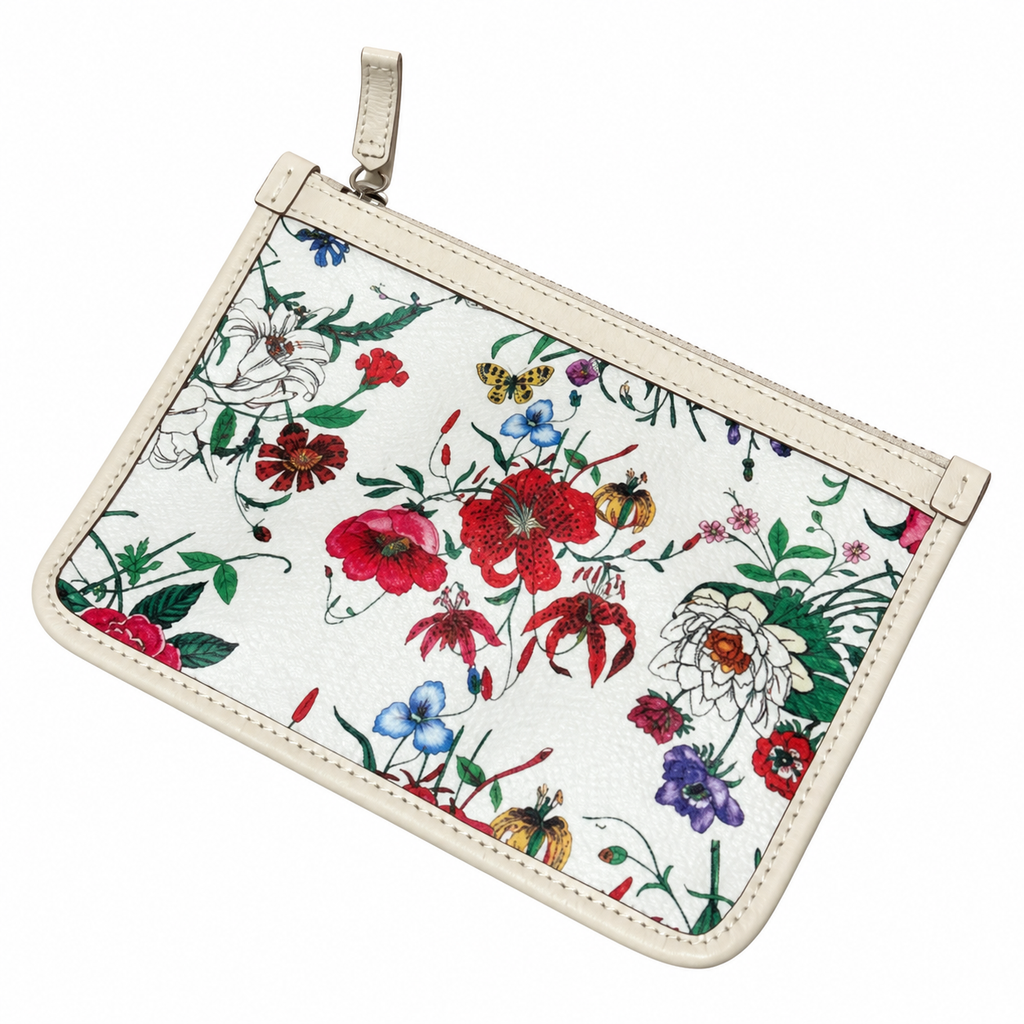 Gucci Ophidia Flora Print Web Stripe Round Handle Tote