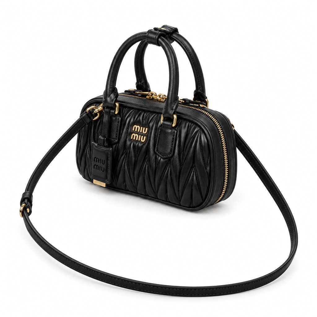 Miu Miu Convertible Leather Shoulder Bag 19×10×5 cm
