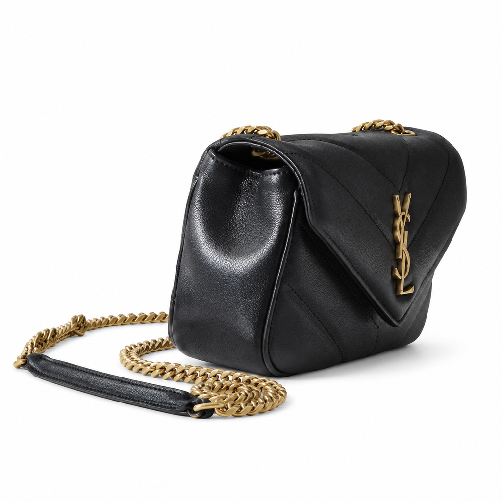YSL Loulou Small Chain Bag – Black Quilted Leather
