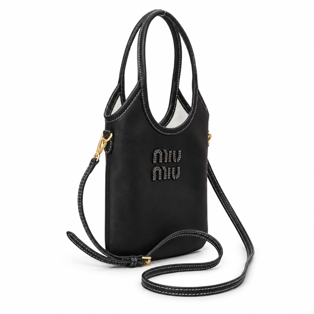 Miu Miu Leather Top Handle Bag 20cm
