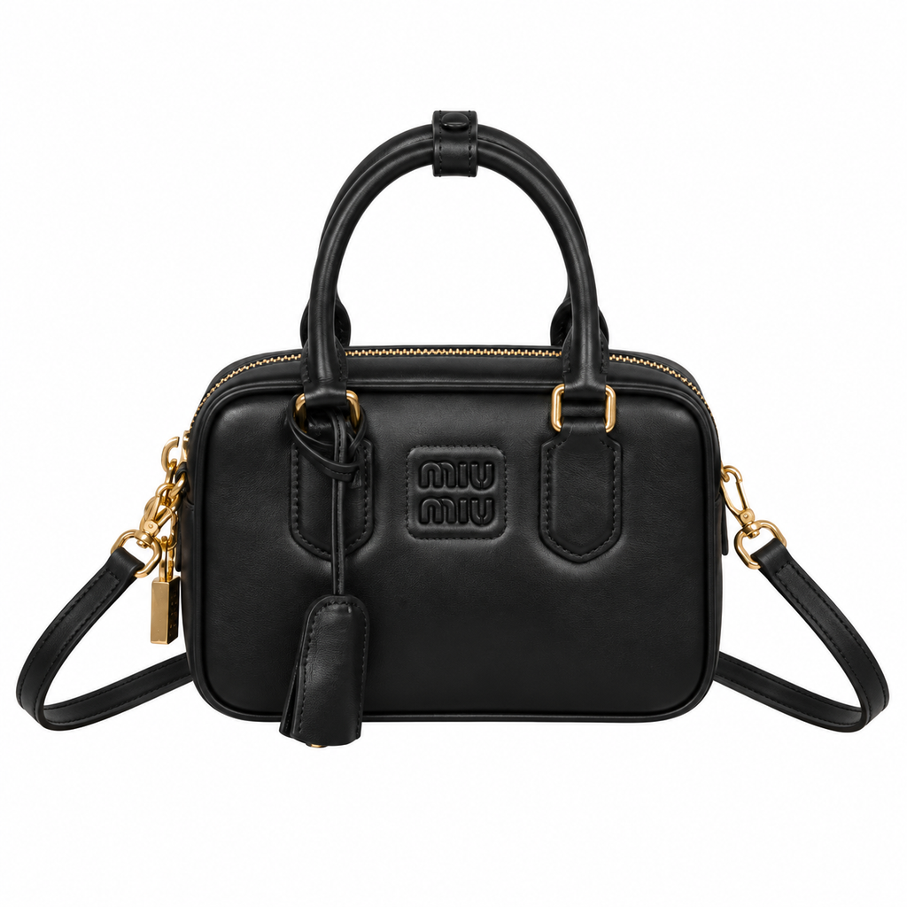 Miu Miu Leather Top Handle Bag 19 × 13 cm