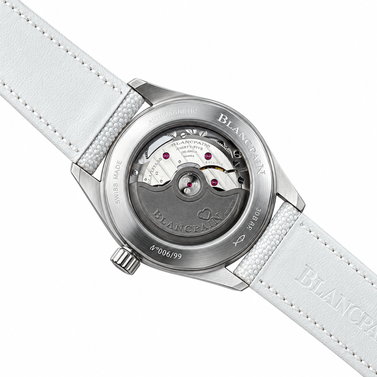 Blancpain Fifty Fathoms Bathyscaphe White Dial Dive Watch