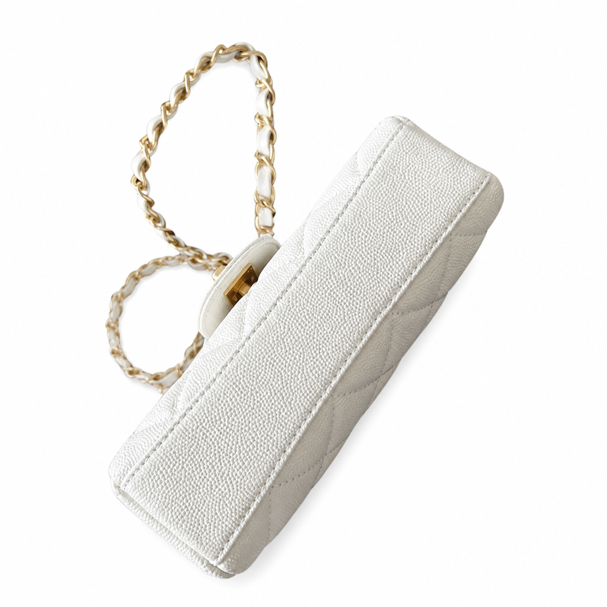 Chanel Classic Quilted Mini Flap Bag | CC Turn-Lock Chain Strap — 19cm