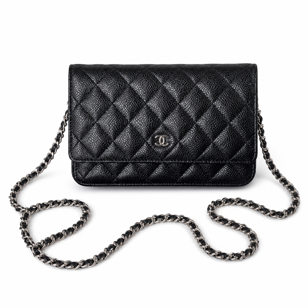Chanel Classic Quilted Flap Bag | CC Turn-Lock Leather Chain Strap — 19cm