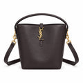 YSL Le 37 Bucket Bag – Dark Brown Smooth Leather