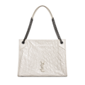 YSL Niki Shopping Bag – White Quilted Leather