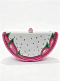 Crystal Dragon Fruit Slice Clutch 28cm