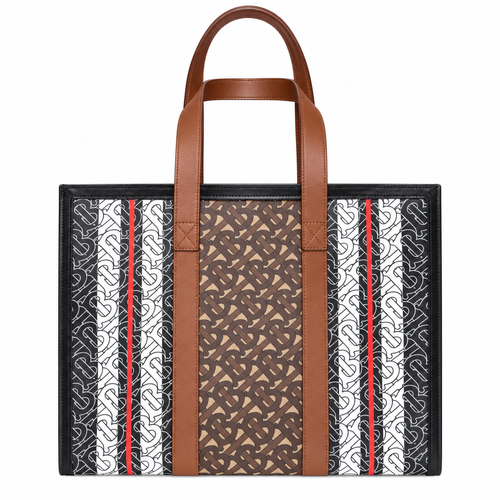 Burberry Heritage Monogram Stripe Tote